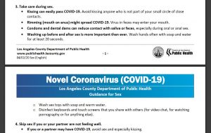 An extract from a government warning re. the Coronavirus (Los Angeles)