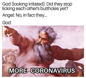 A social media comment on depravity and the Coronavirus