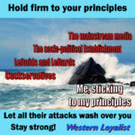 Hold firm to your principles, stay strong (like a rock)