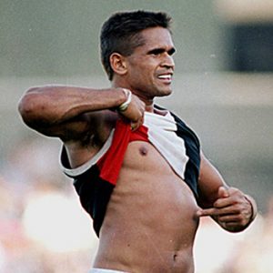 Nicky Winmar, at the footy, 350x350
